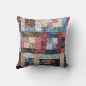 Vintages Patchwork-Quilt Kissen (Rückseite)