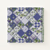 Vintages Patchwork-Quilt-Monogram-Notebook Notizblock (Rückseite)