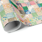 Vintages Patchwork - Quilt Print Wrapping Paper Geschenkpapier (Rolleneckpunkt)