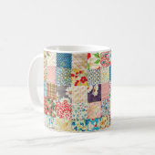 Vintages Patchwork Quilt-Tasse Kaffeetasse (Vorderseite Links)