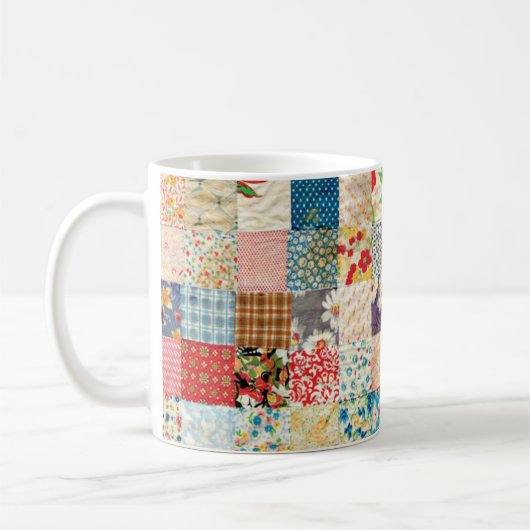 Vintages Patchwork Quilt-Tasse Kaffeetasse (Links)