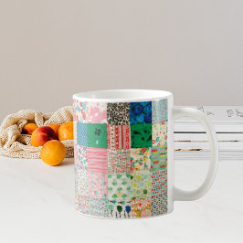 Vintages Patchwork Quilt-Tasse Kaffeetasse