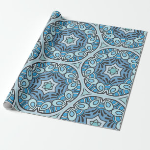 Vintages Patchwork-Quiltmuster. Handgezeichnete De Geschenkpapier