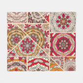 Vintages Patchwork-Quiltmuster. Vintag dekorativ Fleecedecke (Vorderseite (Horizontal))