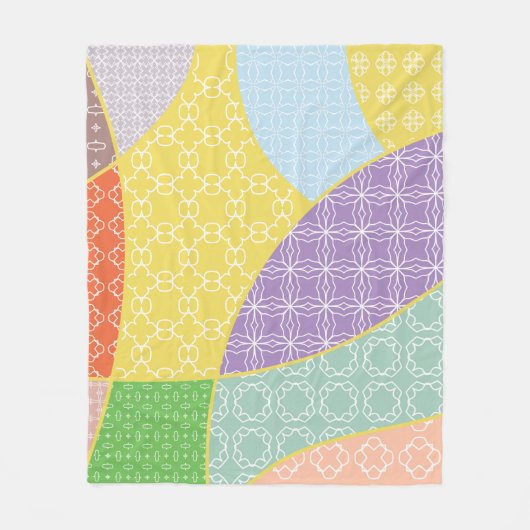 Vintages Patchwork-Quiltmuster. Vintag dekorativ Fleecedecke (Vorderseite)