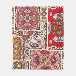 Vintages Patchwork-Quiltmuster. Vintag dekorativ Fleecedecke