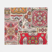 Vintages Patchwork-Quiltmuster. Vintag dekorativ Fleecedecke (Vorderseite (Horizontal))