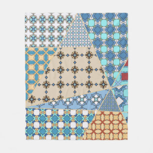 Vintages Patchwork-Quiltmuster. Vintag dekorativ Fleecedecke