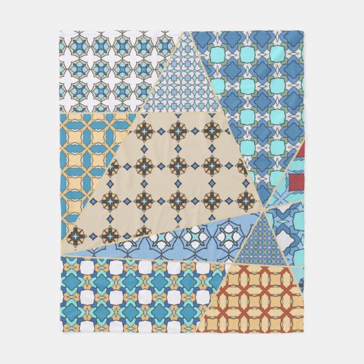 Vintages Patchwork-Quiltmuster. Vintag dekorativ Fleecedecke (Vorderseite)