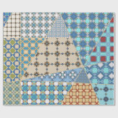 Vintages Patchwork-Quiltmuster. Vintag dekorativ Geschenkpapier (Flach)