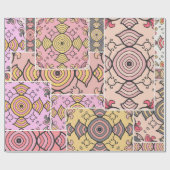 Vintages Patchwork-Quiltmuster. Vintag dekorativ Geschenkpapier (Flach)