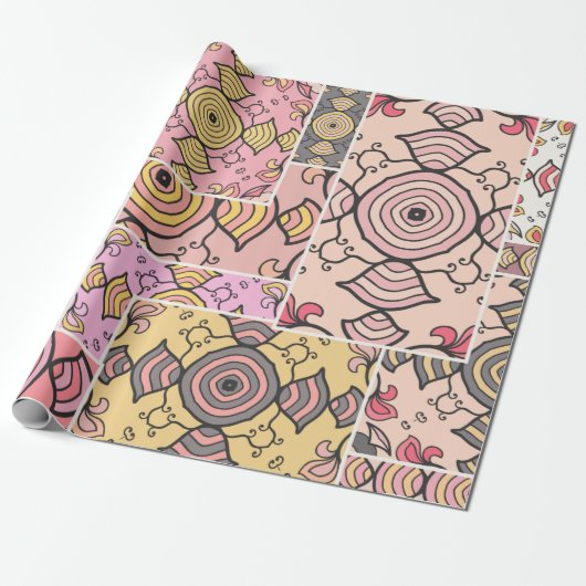 Vintages Patchwork-Quiltmuster. Vintag dekorativ Geschenkpapier (Ungerollt)