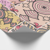 Vintages Patchwork-Quiltmuster. Vintag dekorativ Geschenkpapier (Ecke)