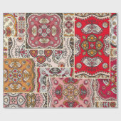 Vintages Patchwork-Quiltmuster. Vintag dekorativ Geschenkpapier (Flach)