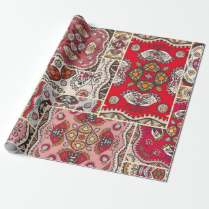 Vintages Patchwork-Quiltmuster. Vintag dekorativ Geschenkpapier
