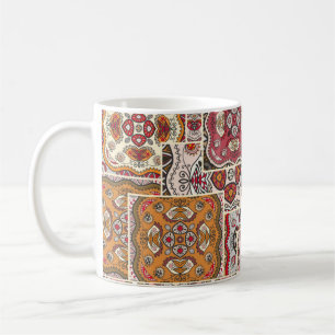 Vintages Patchwork-Quiltmuster. Vintag dekorativ Kaffeetasse