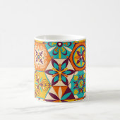 Vintages Patchwork-Quiltmuster. Vintag dekorativ Kaffeetasse (Mittel)