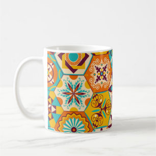 Vintages Patchwork-Quiltmuster. Vintag dekorativ Kaffeetasse