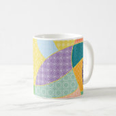 Vintages Patchwork-Quiltmuster. Vintag dekorativ Kaffeetasse (VorderseiteRechts)