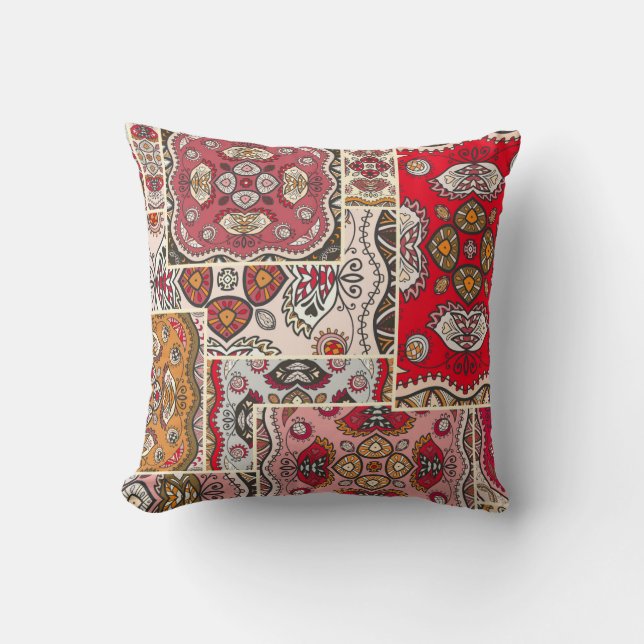 Vintages Patchwork-Quiltmuster. Vintag dekorativ Kissen (Vorderseite)