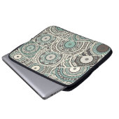 Vintages Patchwork-Quiltmuster. Vintag dekorativ Laptopschutzhülle (Vorne Knopf)