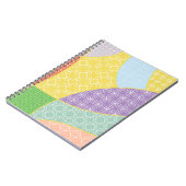 Vintages Patchwork-Quiltmuster. Vintag dekorativ Notizblock (Linke Seite)