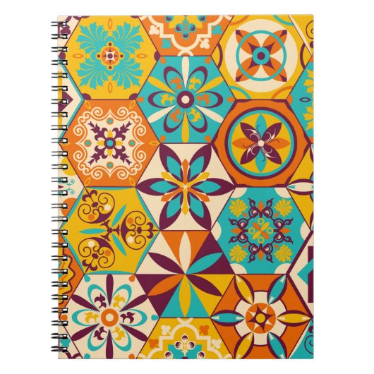 Vintages Patchwork-Quiltmuster. Vintag dekorativ Notizblock (Vorderseite)
