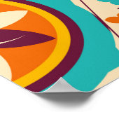 Vintages Patchwork-Quiltmuster. Vintag dekorativ Poster (Ecke)
