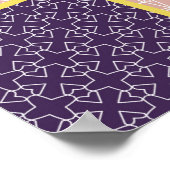 Vintages Patchwork-Quiltmuster. Vintag dekorativ Poster (Ecke)