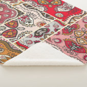 Vintages Patchwork-Quiltmuster. Vintag dekorativ Sherpadecke (3/4)