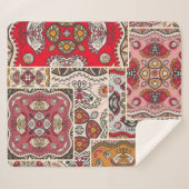 Vintages Patchwork-Quiltmuster. Vintag dekorativ Sherpadecke (Vorderseite (Horizontal))