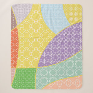 Vintages Patchwork-Quiltmuster. Vintag dekorativ Sherpadecke