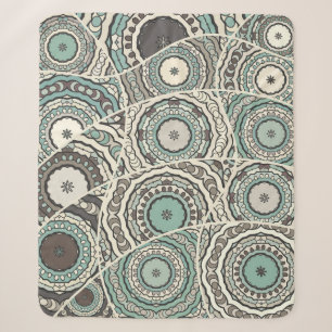 Vintages Patchwork-Quiltmuster. Vintag dekorativ Sherpadecke