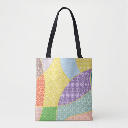 Vintages Patchwork-Quiltmuster. Vintag dekorativ Tasche (Vorderseite)
