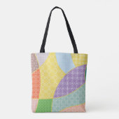 Vintages Patchwork-Quiltmuster. Vintag dekorativ Tasche (Rückseite)