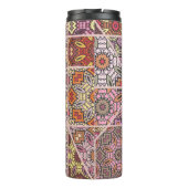 Vintages Patchwork-Quiltmuster. Vintag dekorativ Thermosbecher (Rückseite)
