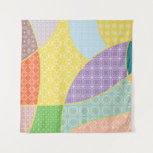 Vintages Patchwork-Quiltmuster. Vintag dekorativ Wandteppich