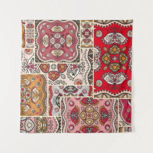 Vintages Patchwork-Quiltmuster. Vintag dekorativ Wandteppich