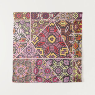 Vintages Patchwork-Quiltmuster. Vintag dekorativ Wandteppich