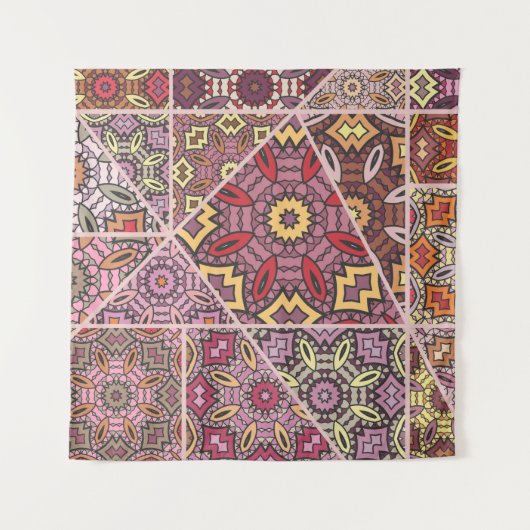 Vintages Patchwork-Quiltmuster. Vintag dekorativ Wandteppich (Vorderseite)