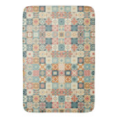 Vintages, Patchwork-Stepplook Badematte (Vorderseite Vertikal)