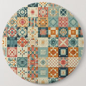 Vintages, Patchwork-Stepplook Button (Vorderseite)