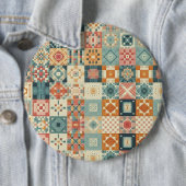 Vintages, Patchwork-Stepplook Button (Beispiel)