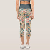Vintages, Patchwork-Stepplook Capri Leggings (Rückseite)