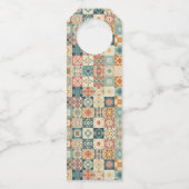 Vintages, Patchwork-Stepplook Flaschenanhänger (Vorderseite)