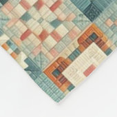 Vintages, Patchwork-Stepplook Fleecedecke (Ecke)