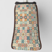Vintages, Patchwork-Stepplook Golf Headcover (Rotieren 90)