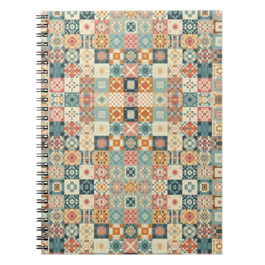 Vintages, Patchwork-Stepplook Notizblock (Vorderseite)