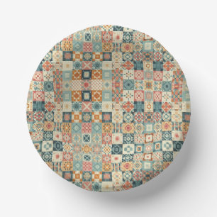 Vintages, Patchwork-Stepplook Pappteller