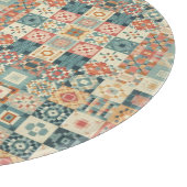 Vintages, Patchwork-Stepplook Schneidebrett (Ecke)